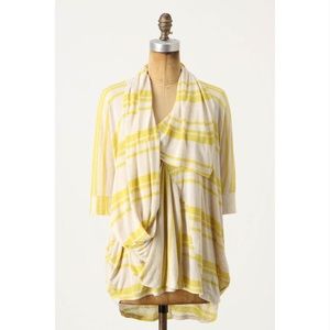 Anthropologie C. Keer Ride the Wave Dolman Top in Citron